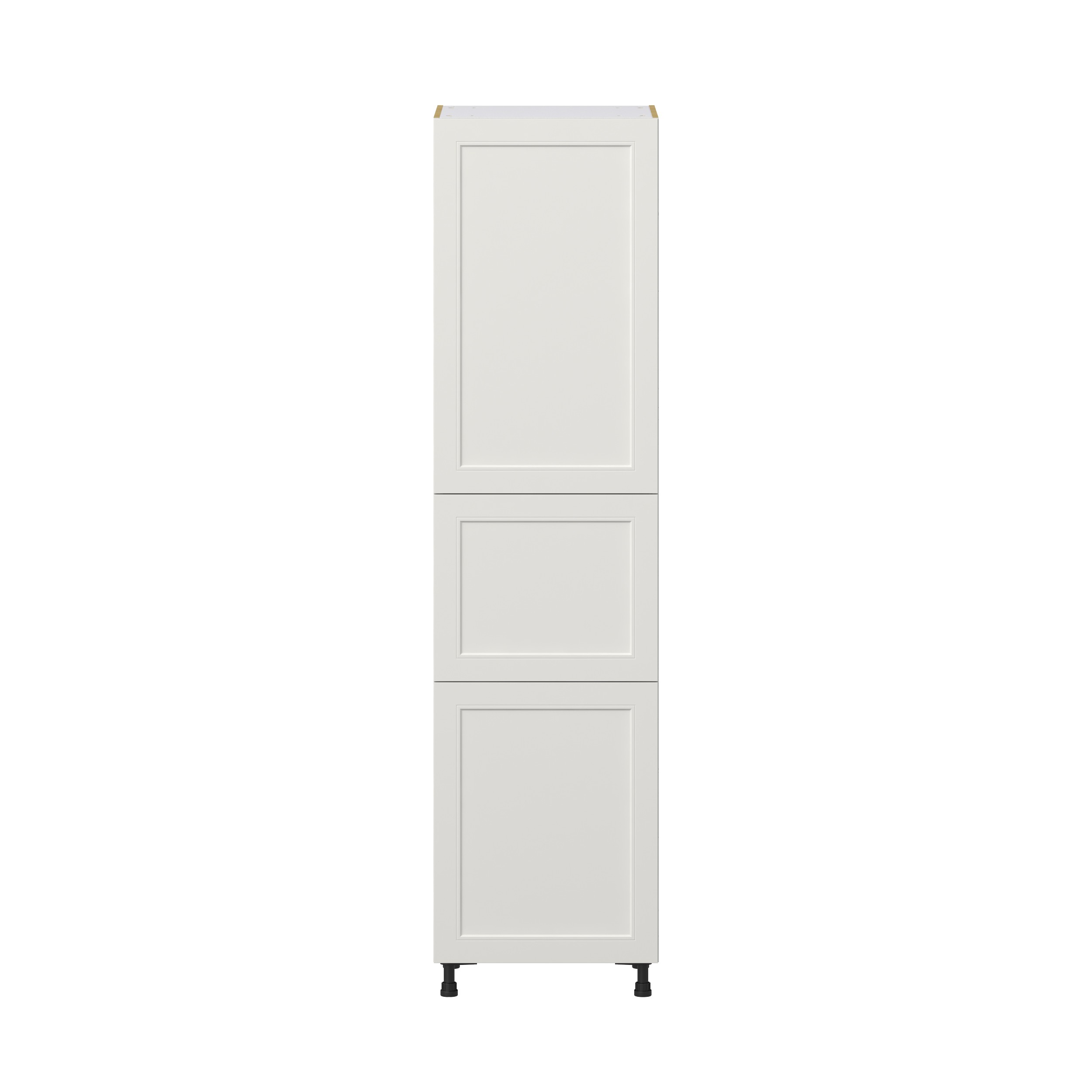 Wisteria Painted Light Gray Recessed Assembled Pantry Cabinet with 2 Doors and 3 Inner Drawers (24 in. W X 94.5 in. H X 24 in. D)