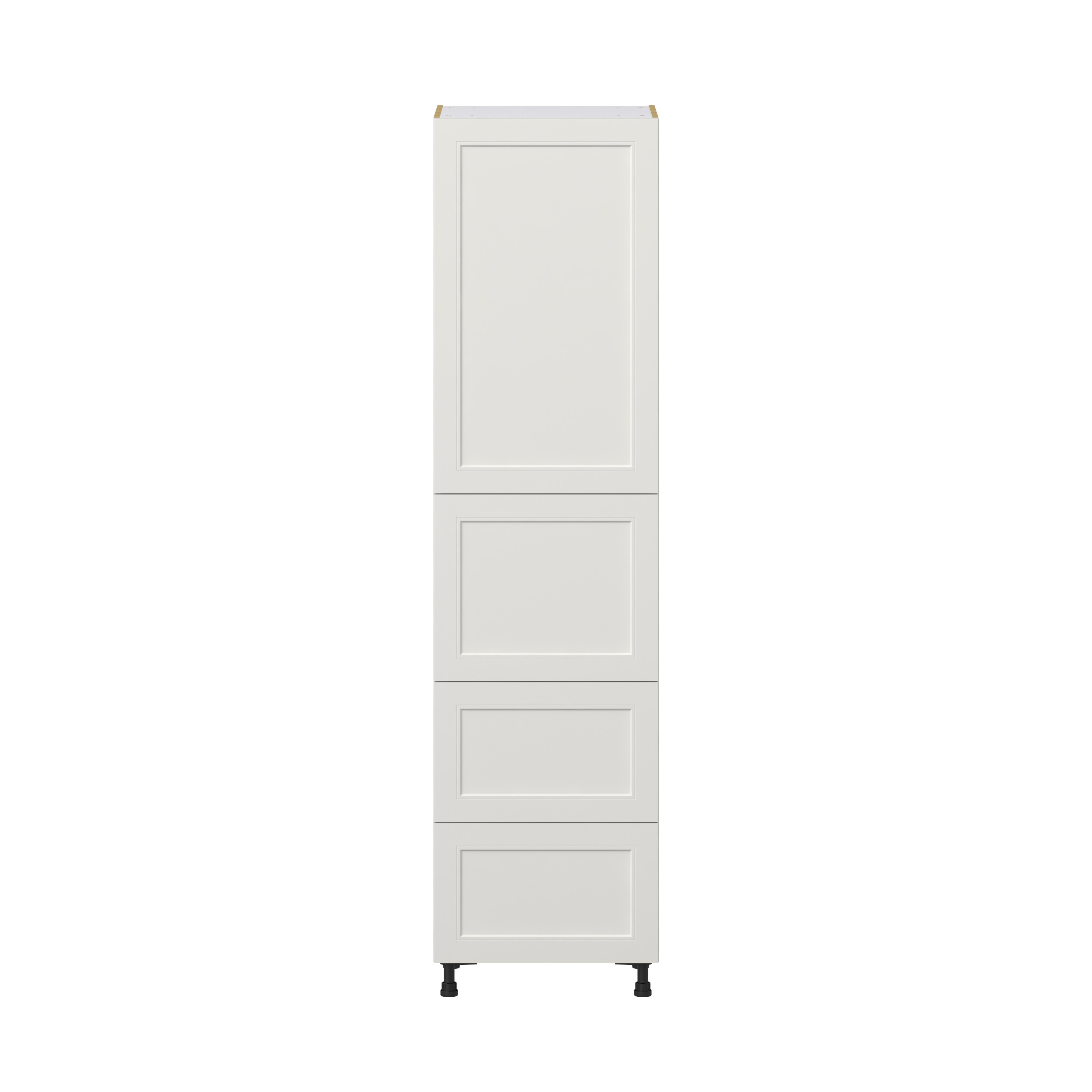 Wisteria Painted Light Gray Recessed Assembled Pantry Cabinet 1 Doors with 2 Drawers and 2 Inner Drawers (24 in. W X 94.5 in. H X 24 in. D)