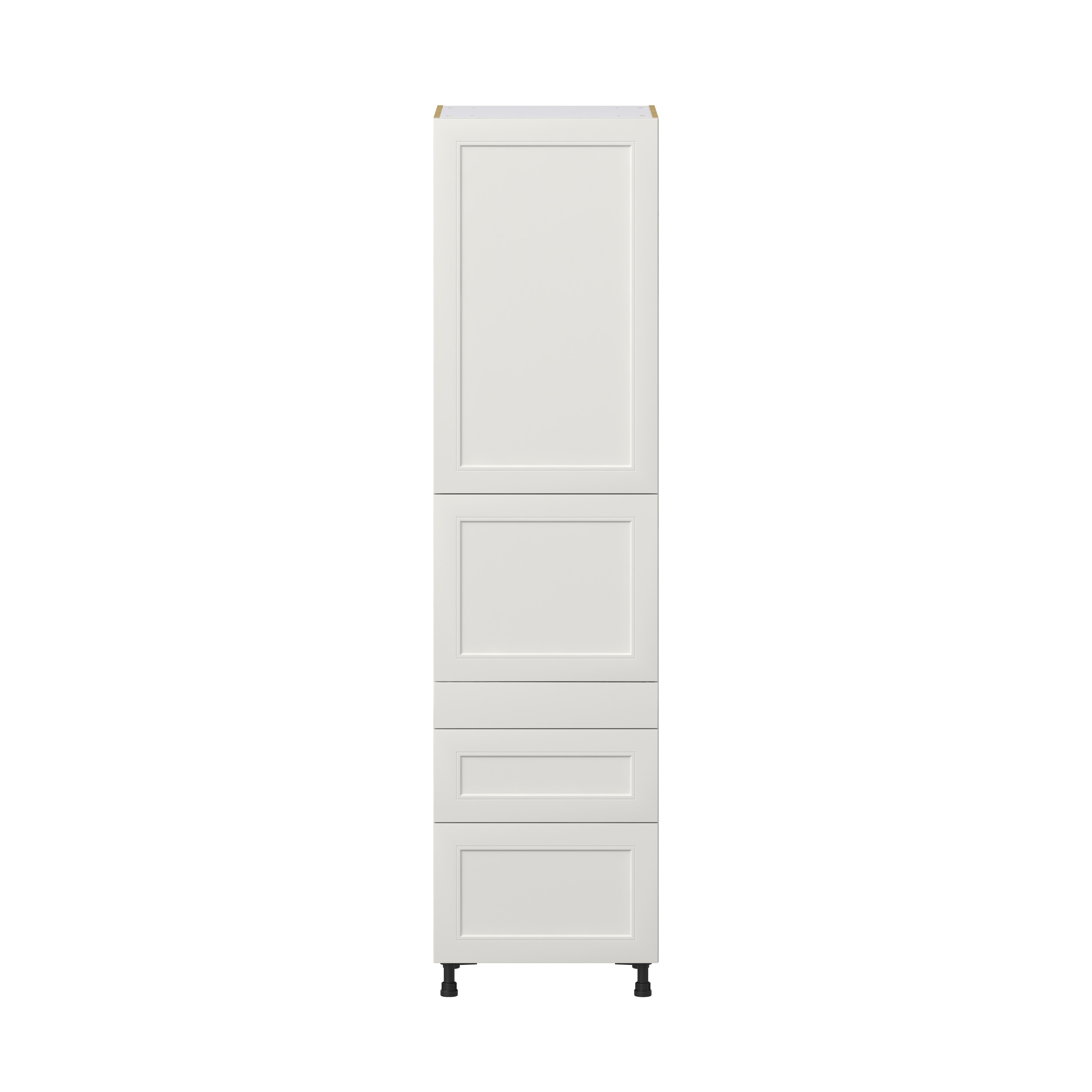 Wisteria Painted Light Gray Recessed Assembled Pantry Cabinet with 3 Drawers and 2 Inner Drawers (24 in. W X 94.5 in. H X 24 in. D)