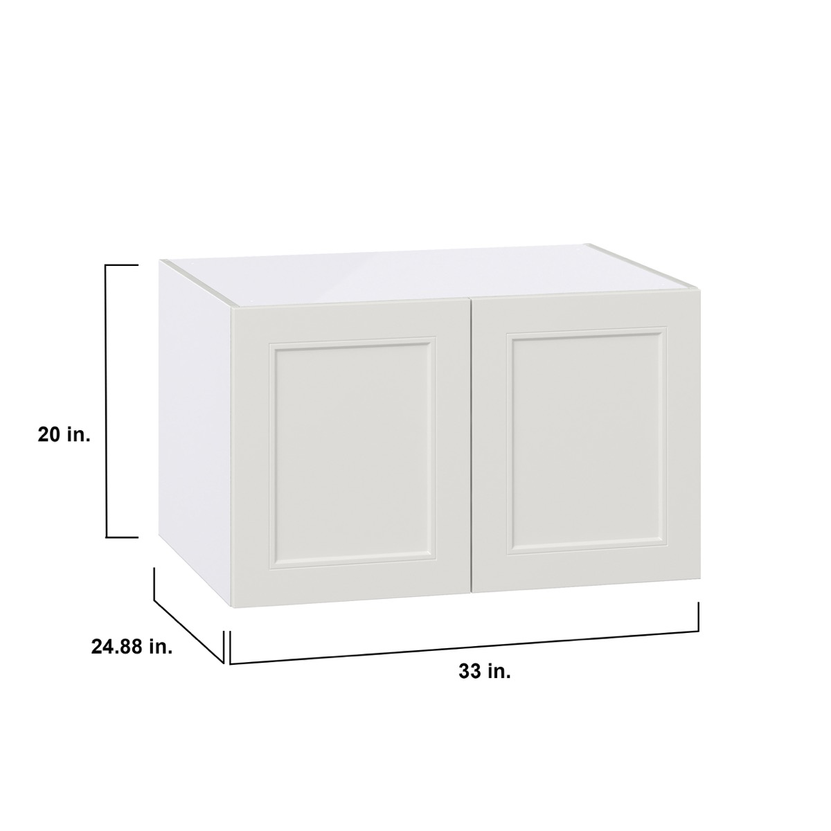 Wisteria Painted Light Gray Recessed Assembled Deep Wall Bridge  Cabinet (33 in. W X 15 in. H X 24 in. D)