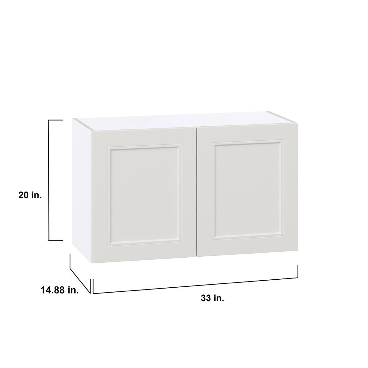 Wisteria Painted Light Gray Recessed Assembled Wall Bridge  Cabinet (33 in. W X 20 in. H X 14 in. D)